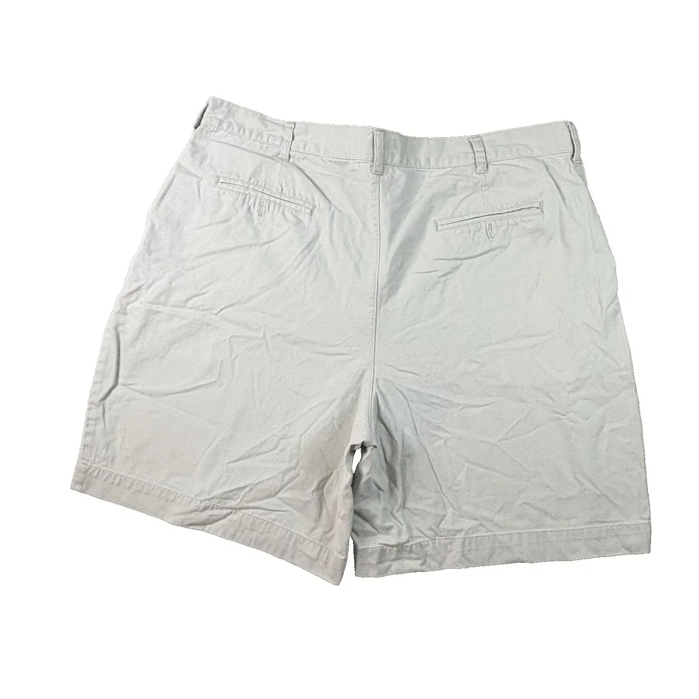 VTG Route 66 Men's 39.5x8.25 White Classic Fit Cotton Chino Shorts